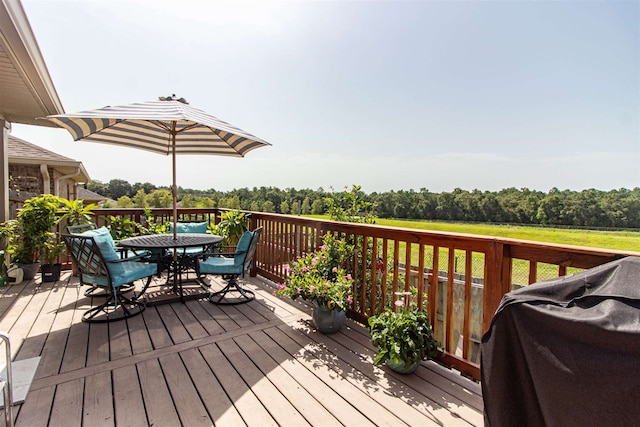 deck with grilling area