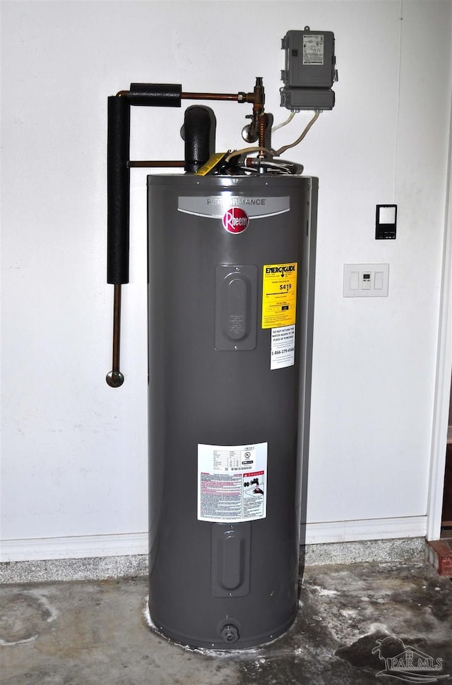 1701 Eagle Ter, Cantonment, FL 32533 - utility room with electric water heater