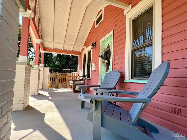 view of patio with covered porch