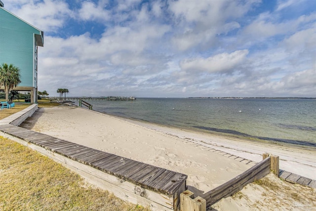 property view of water with a view of the beach