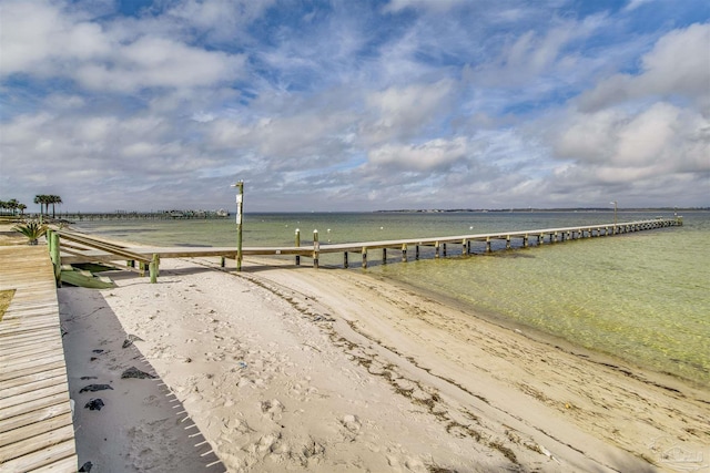 water view featuring a beach view