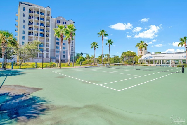 view of tennis court