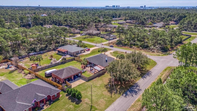7770 Fenwick St, Navarre, FL 32566 - aerial view of residential area featuring a forest