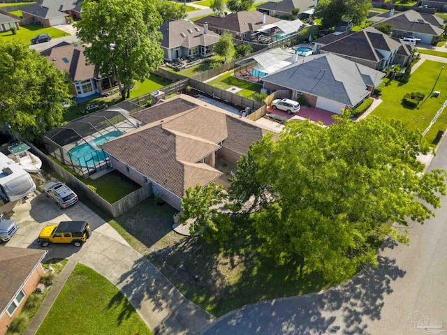 5140 Grumann Dr, Pensacola, FL 32507 - aerial perspective of suburban area with a pool area