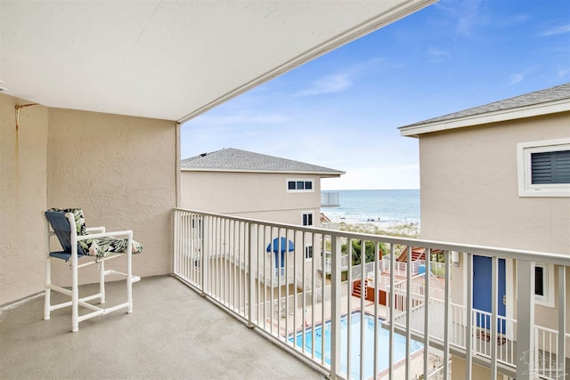 1111 Ft Pickens Rd Unit 524, Pensacola Beach, FL 32561 - balcony with view of water and beach and view of pool area