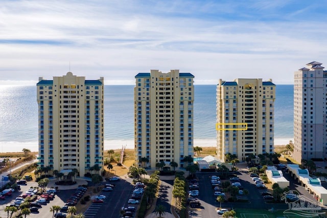 exterior space featuring a water view