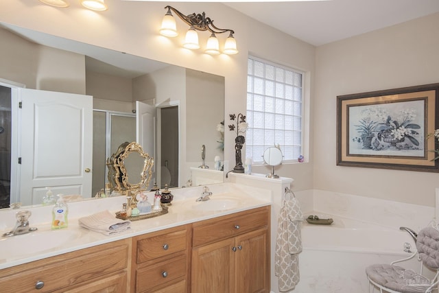 1013 Patriot Pl, Pensacola, FL 32534 - bathroom featuring vanity and plus walk in shower