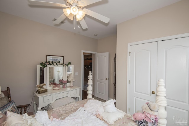 1013 Patriot Pl, Pensacola, FL 32534 - bedroom featuring a closet and ceiling fan