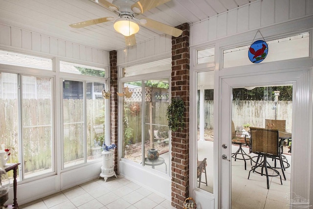 1013 Patriot Pl, Pensacola, FL 32534 - sunroom / solarium with ceiling fan and a healthy amount of sunlight