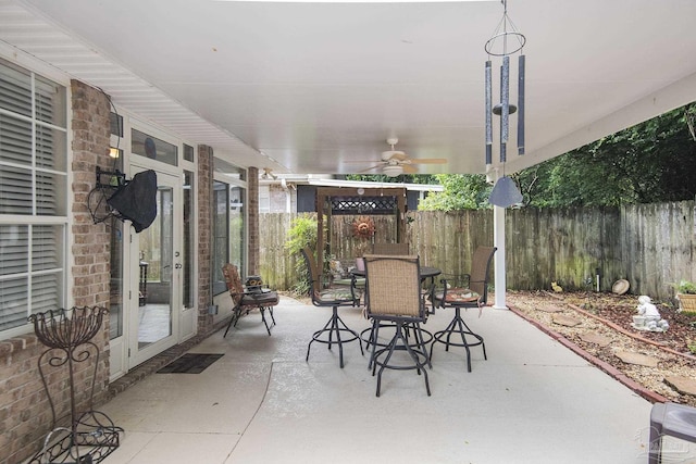 1013 Patriot Pl, Pensacola, FL 32534 - view of patio with french doors and ceiling fan