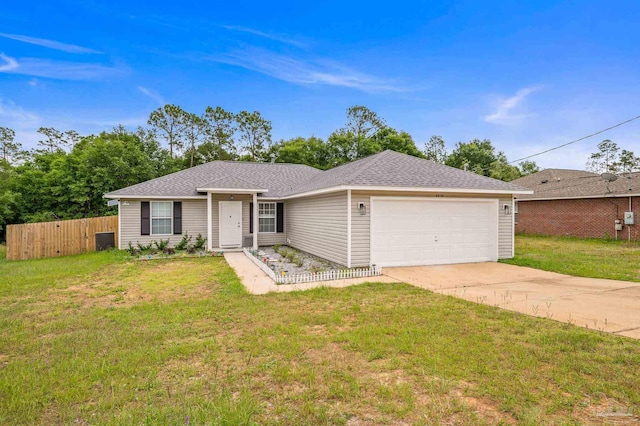 6856 Old W Ln, Milton, FL 32570 - ranch-style house featuring an attached garage, concrete driveway, and roof with shingles