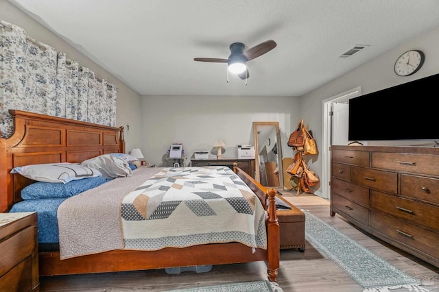 6856 Old W Ln, Milton, FL 32570 - bedroom with light wood finished floors and a ceiling fan