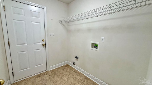 laundry room featuring hookup for a washing machine