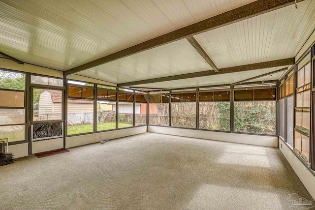 3570 Firestone Blvd, Pensacola, FL 32503 - unfurnished sunroom with beamed ceiling