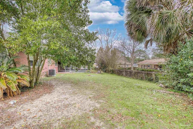 3570 Firestone Blvd, Pensacola, FL 32503 - view of yard featuring central AC unit and fence