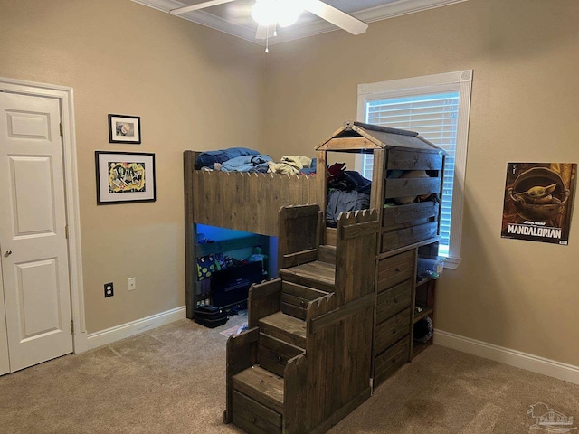 1988 Heritage Park Way, Navarre, FL 32566 - carpeted bedroom with baseboards, crown molding, and multiple windows