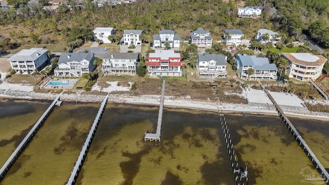 aerial view featuring a residential view