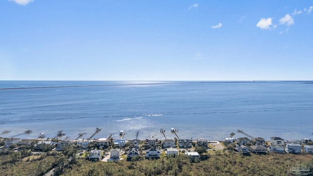 property view of water featuring a residential view