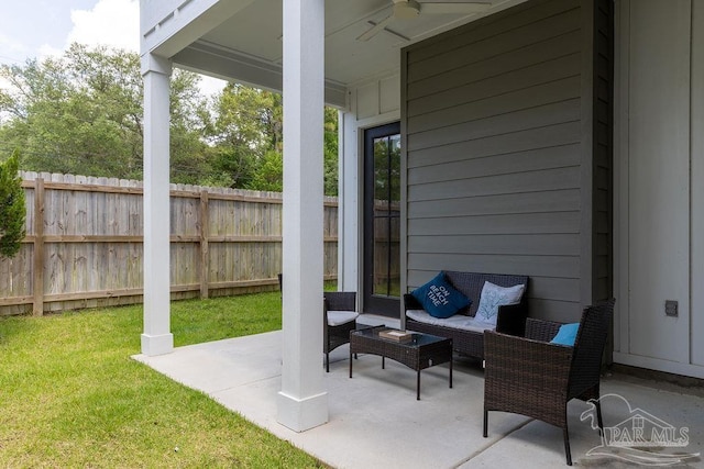 5611 Trout Ln, Pensacola, FL 32507 - view of patio / terrace with an outdoor living space