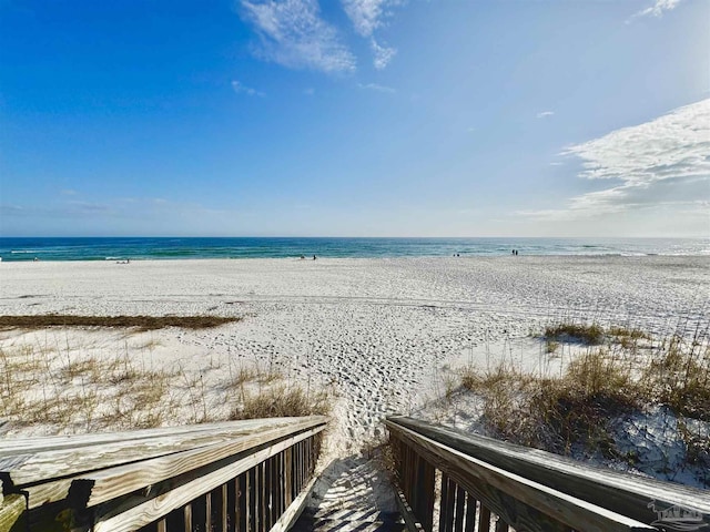 water view with a view of the beach