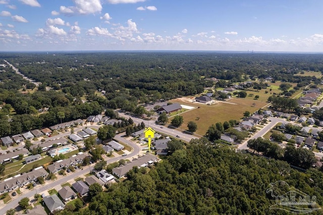 bird's eye view featuring a residential view