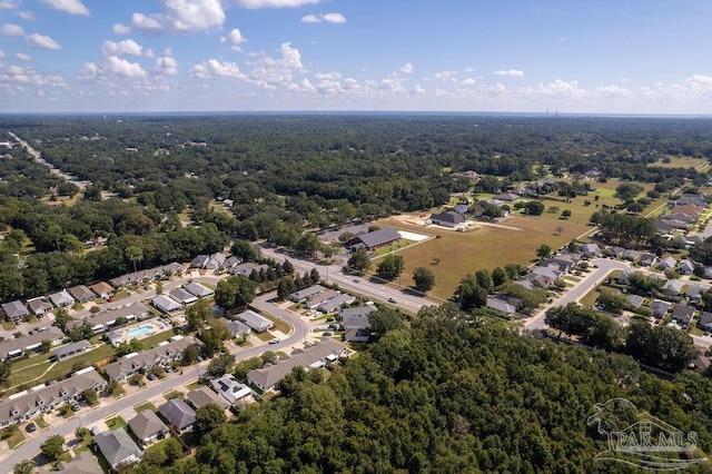 bird's eye view featuring a residential view