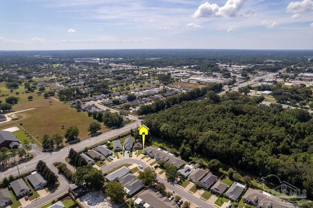 drone / aerial view featuring a residential view