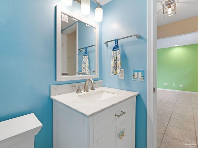 2701 E De Soto St, Pensacola, FL 32503 - bathroom featuring tile patterned floors, vanity, and toilet