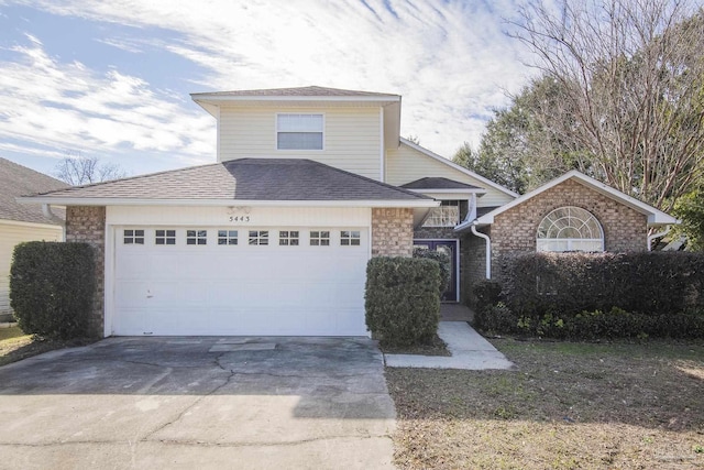 view of property with a garage