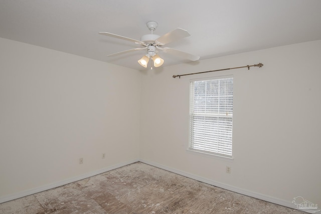 empty room with ceiling fan