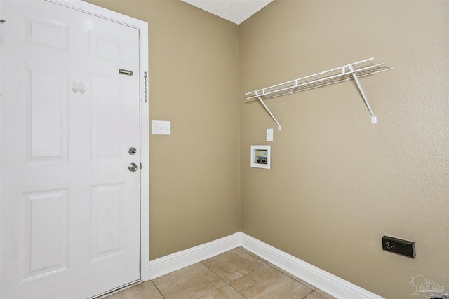 5833 Pebble Ridge Dr, Milton, FL 32583 - washroom with electric dryer hookup, hookup for a washing machine, and light tile patterned floors