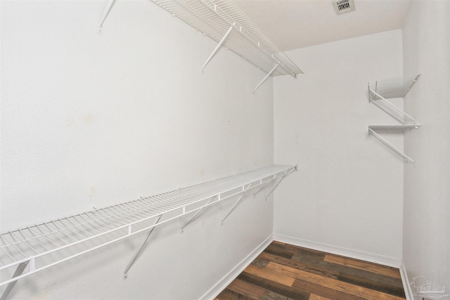 5833 Pebble Ridge Dr, Milton, FL 32583 - spacious closet with dark wood-style flooring