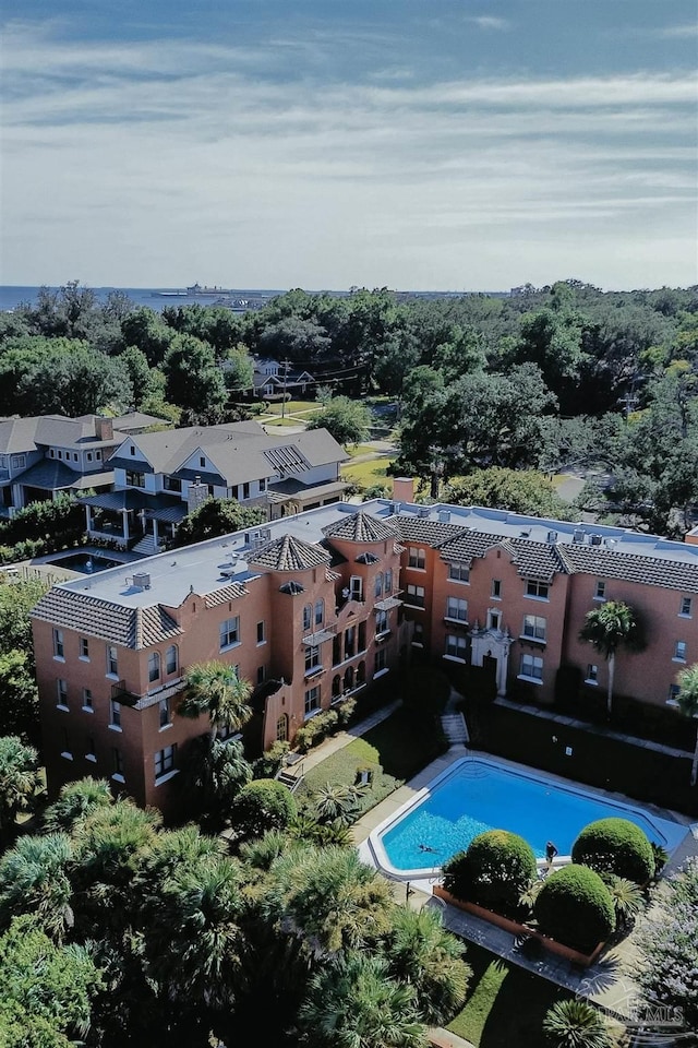 2007 E Gadsden St Unit 105, Pensacola, FL 32501 - bird's eye view of a pool area