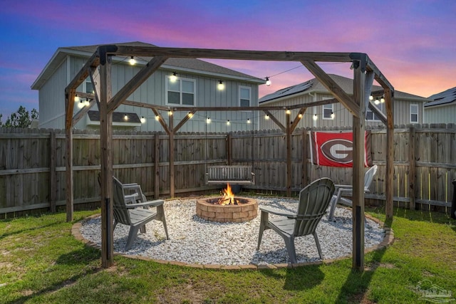 5722 Conley Ct, Pace, FL 32571 - view of patio / terrace featuring a fire pit