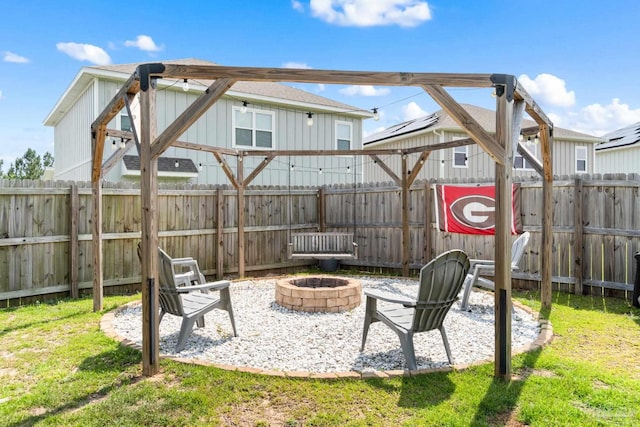 5722 Conley Ct, Pace, FL 32571 - view of patio with a fire pit
