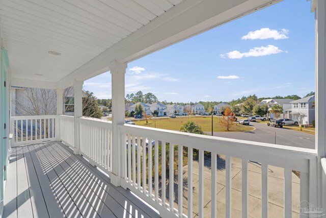 balcony with covered porch