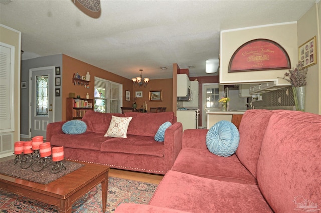 5845 Keystone Rd, Pensacola, FL 32504 - living area with a chandelier