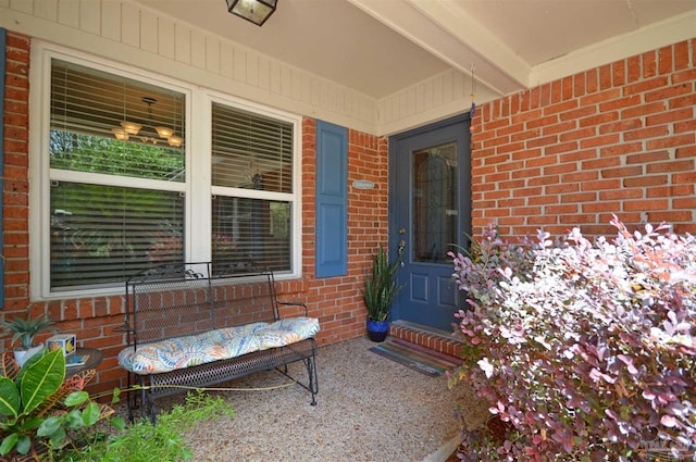 5845 Keystone Rd, Pensacola, FL 32504 - entrance to property featuring brick siding and a porch