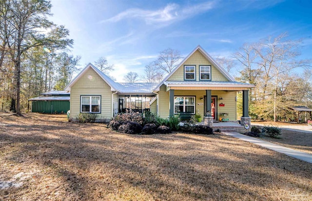 view of front of property with a porch