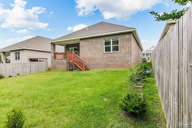 7822 Burnside Loop, Pensacola, FL 32526 - rear view of house with brick siding and stairs