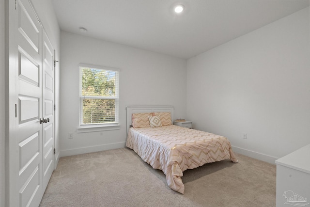 view of carpeted bedroom