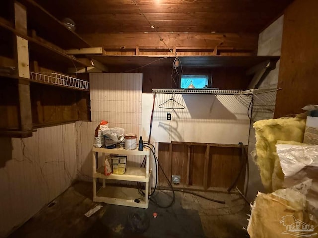 602 Coulter Ave, Cantonment, FL 32533 - misc room with wood walls and wooden ceiling