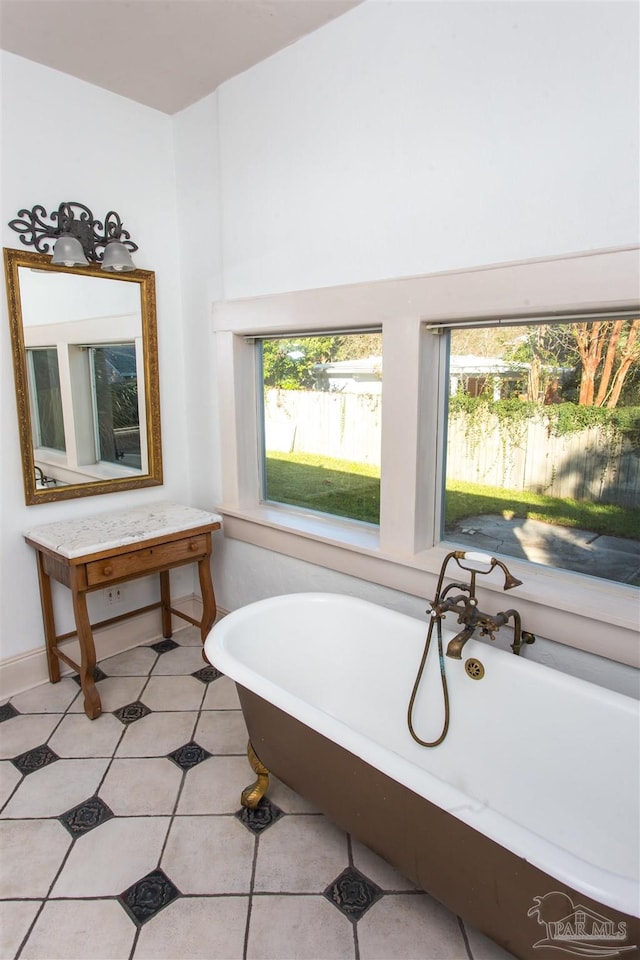 bathroom with a bathing tub