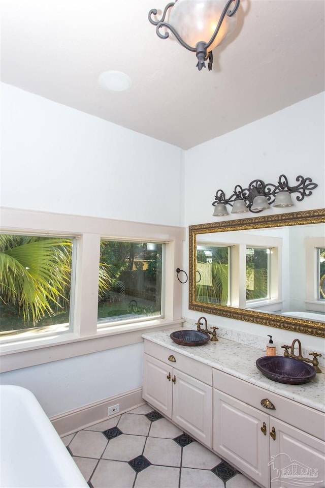 bathroom with vanity