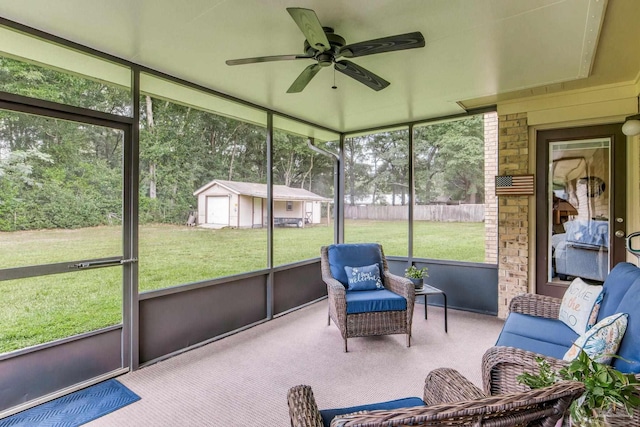 6028 Laurelwood Dr, Milton, FL 32570 - sunroom / solarium featuring ceiling fan