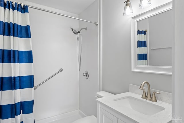 1548 Joseph Cir, Gulf Breeze, FL 32563 - full bath with a shower with curtain, vanity, and toilet