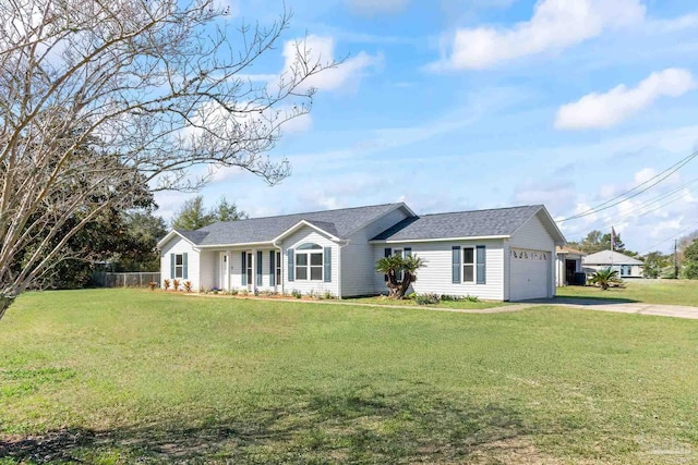 1548 Joseph Cir, Gulf Breeze, FL 32563 - ranch-style home with a front yard, fence, a garage, and driveway