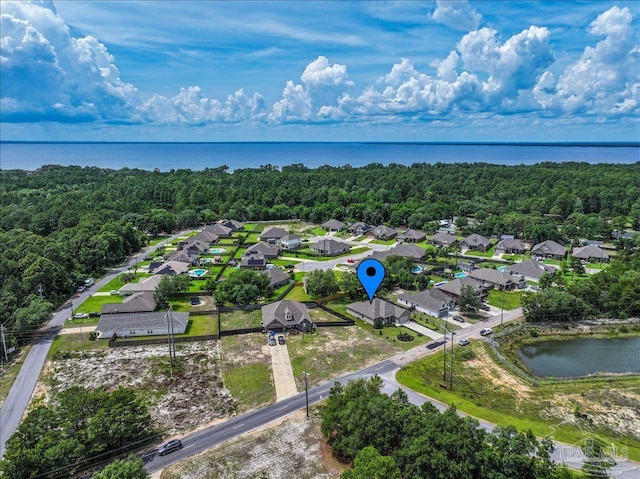 2219 River Birch Rd, Gulf Breeze, FL 32563 - aerial view of residential area featuring a large body of water