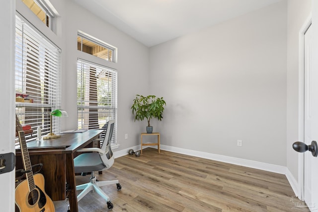 5613 Cane Syrup Cir, Pace, FL 32571 - office space with baseboards and light wood-type flooring