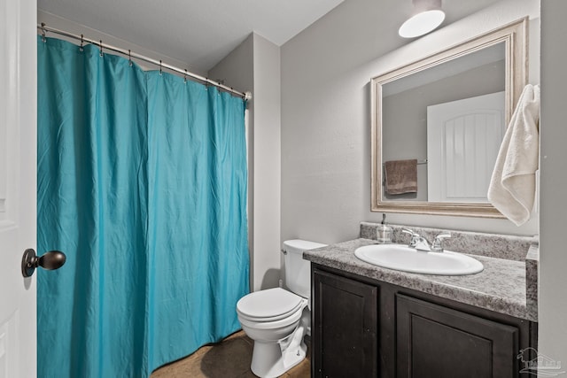 5613 Cane Syrup Cir, Pace, FL 32571 - bathroom featuring vanity, toilet, and a shower with curtain